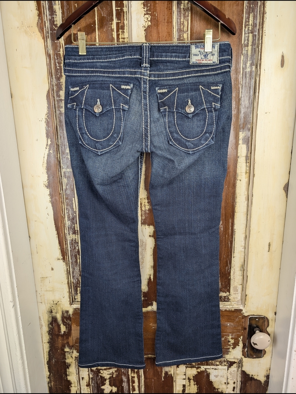 True Religion Becky Low Rise Bootcut Jeans 29 Made USA Y2K Western Denim - Picture 3 of 11